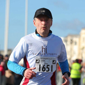 Clive running in the Worthing Half Marathon