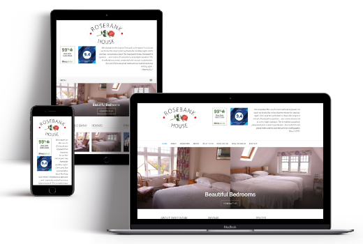 Screenshot of Rosebank House website on different devices